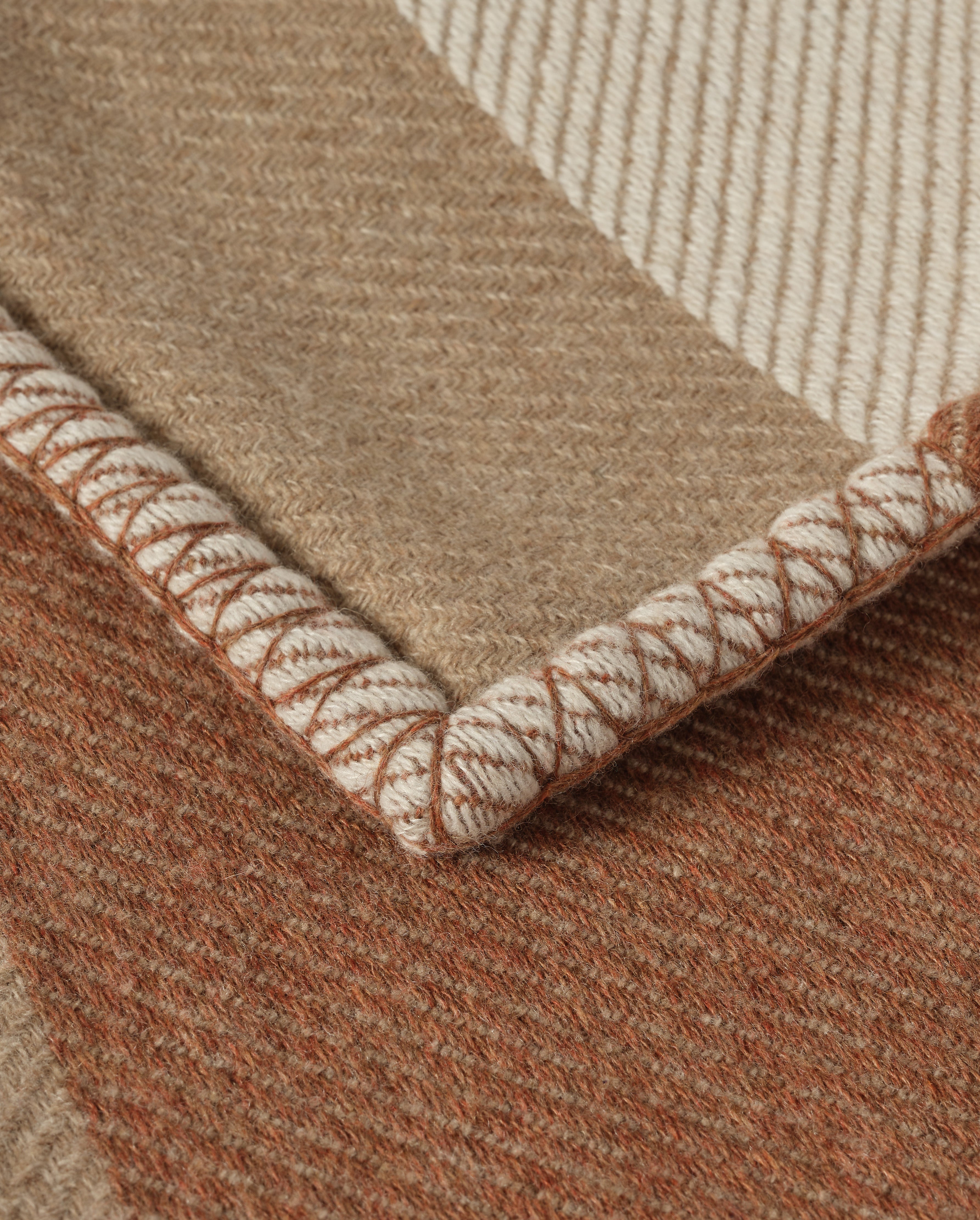 Brown Geometric Throw