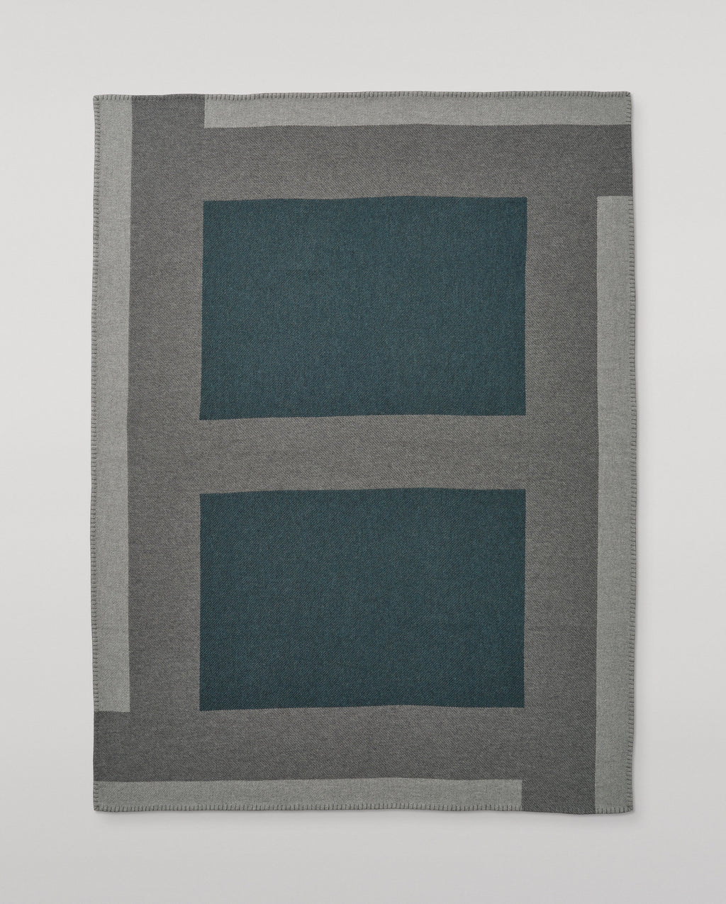 Grey & Green Geometric Throw
