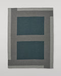 Grey & Green Geometric Throw