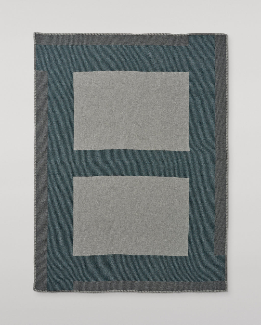 Grey & Green Geometric Throw