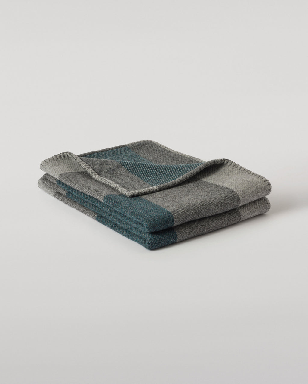 Grey & Green Geometric Throw