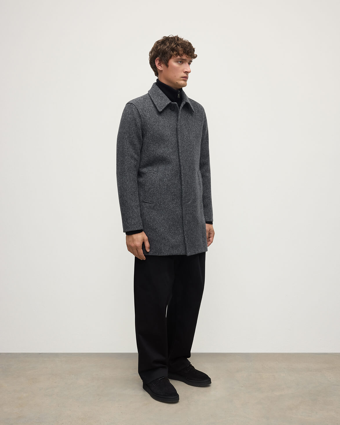 Wool Grey Car Coat
