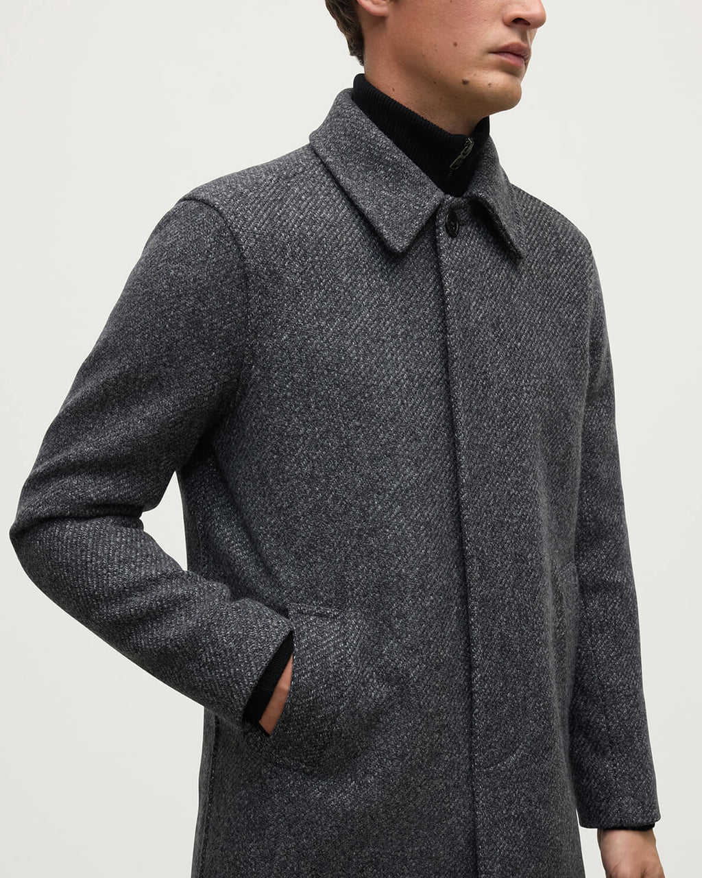 Wool Grey Car Coat