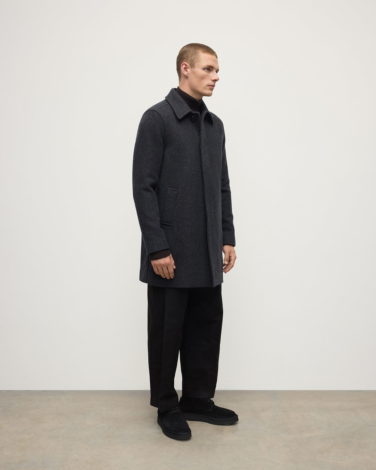 Wool Grey Car Coat