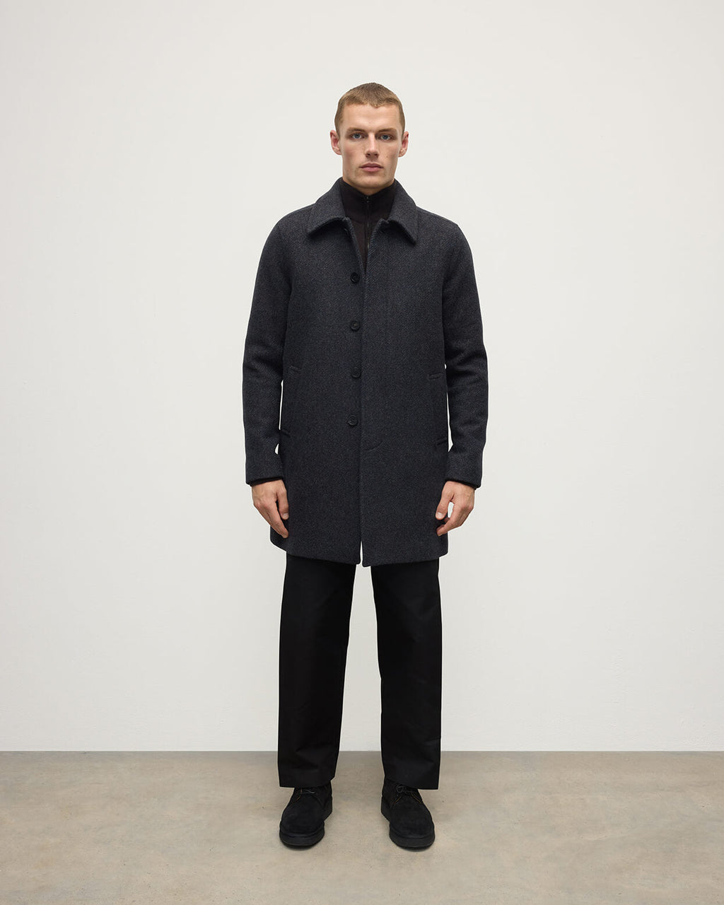 Wool Grey Car Coat