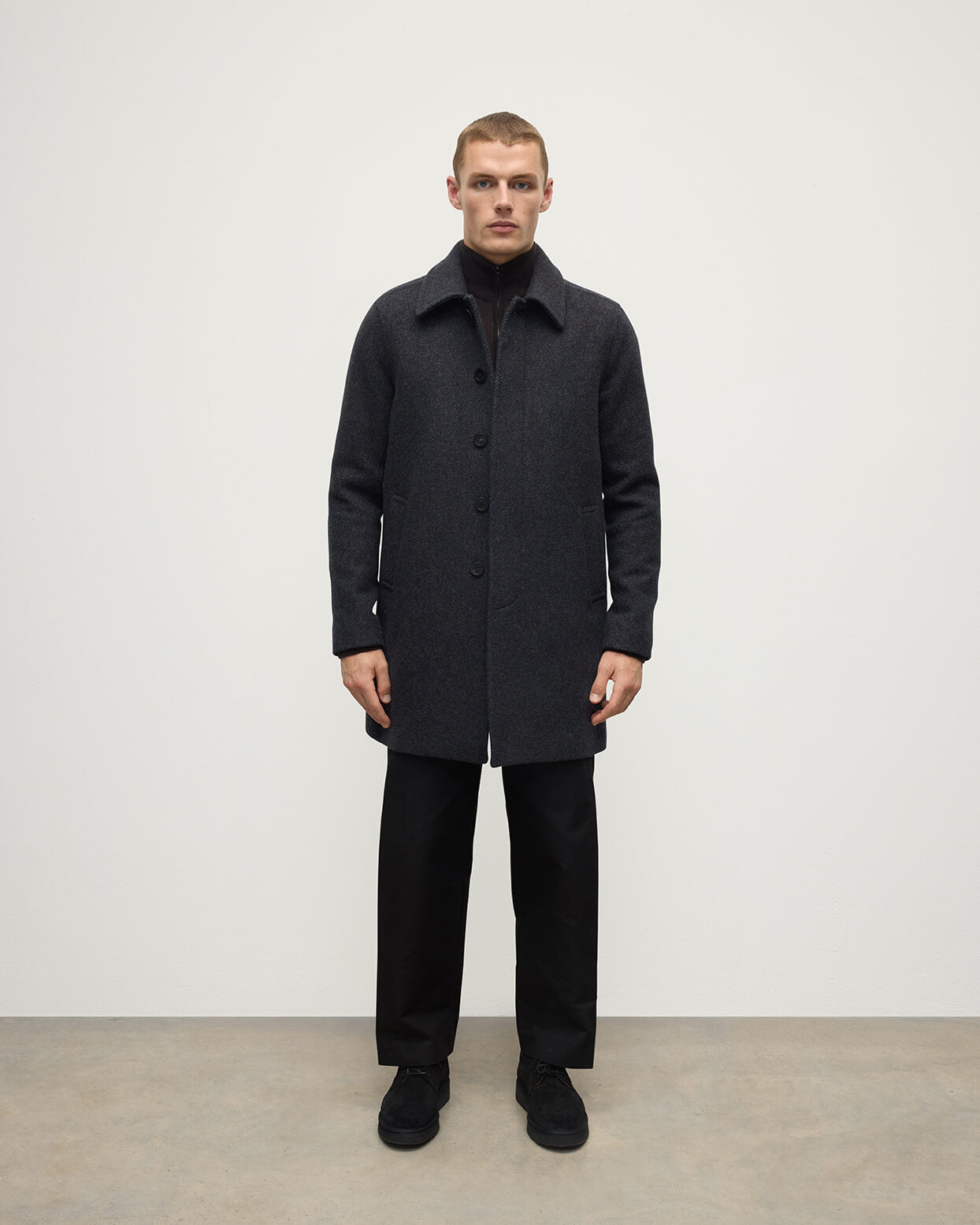 Wool Grey Car Coat