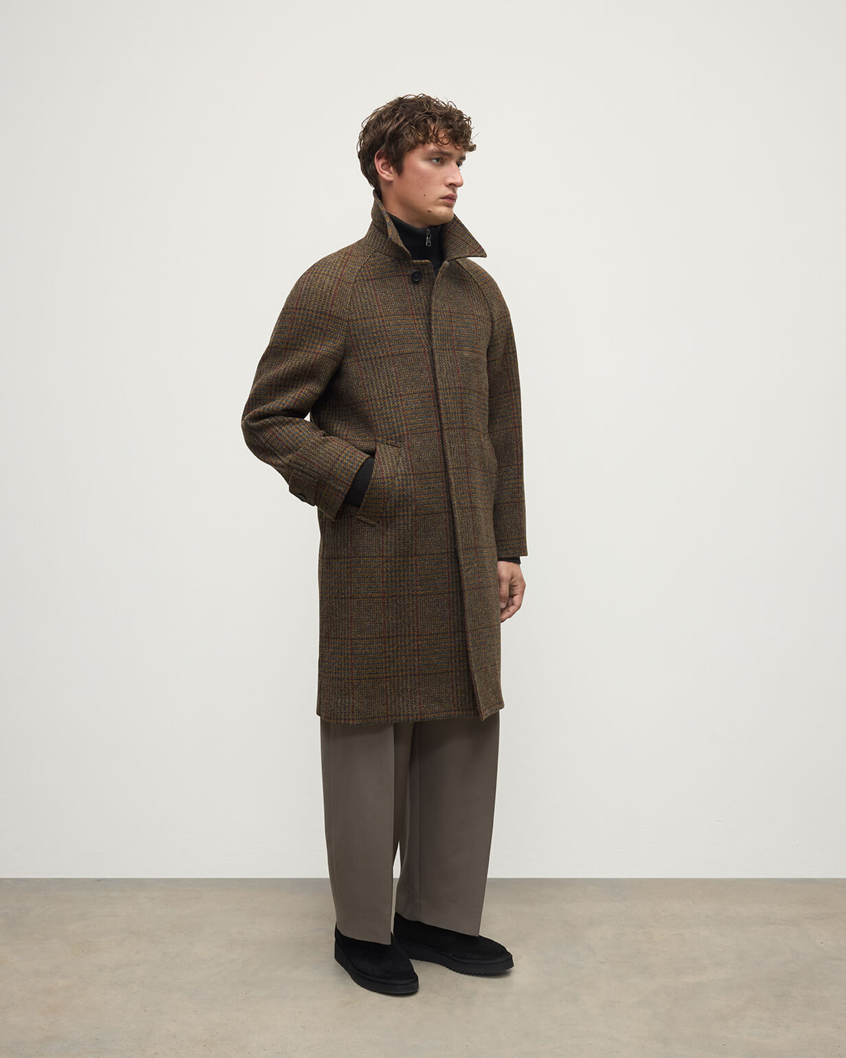 'The Balmacaan' Coat | Moorland Glen Urquhart Check