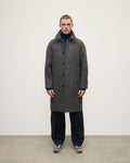 'The Balmacaan' Coat | Dark Slate Check