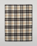 Double Face Black & Blue Wool Throw
