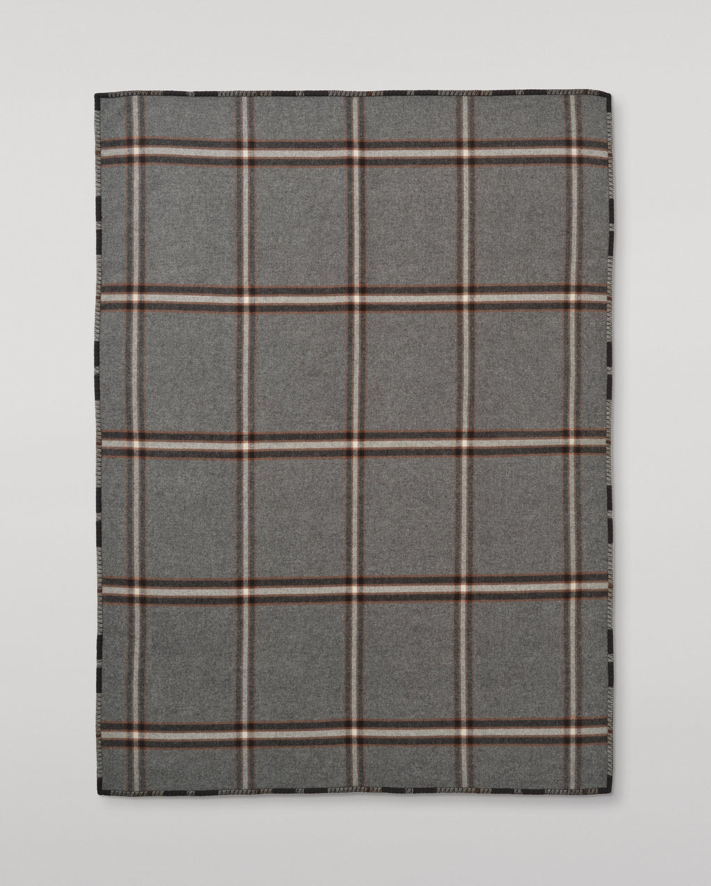 Double Face Black & Blue Wool Throw