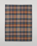 Double Face Blue & Brown Wool Throw