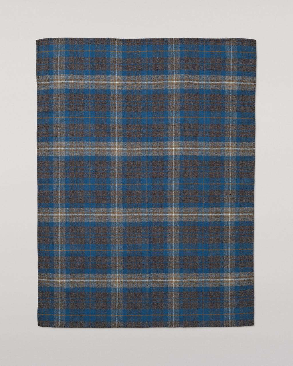 Double Face Blue & Grey Wool Throw