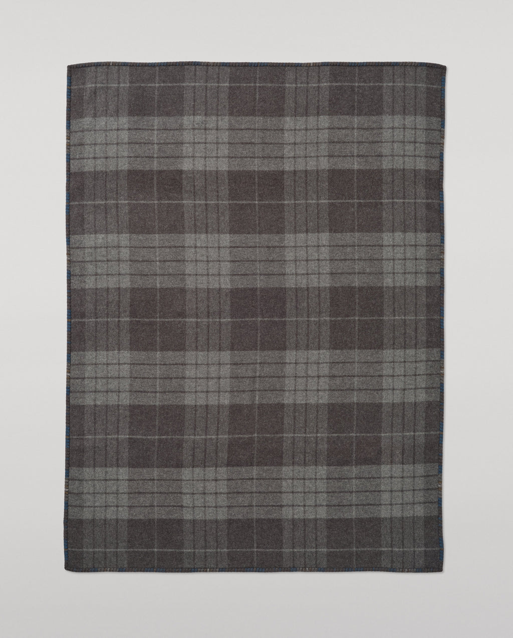 Double Face Blue & Grey Wool Throw