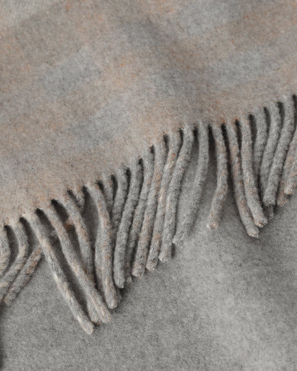 Reversible Natural Mackellar Wool Check Cape