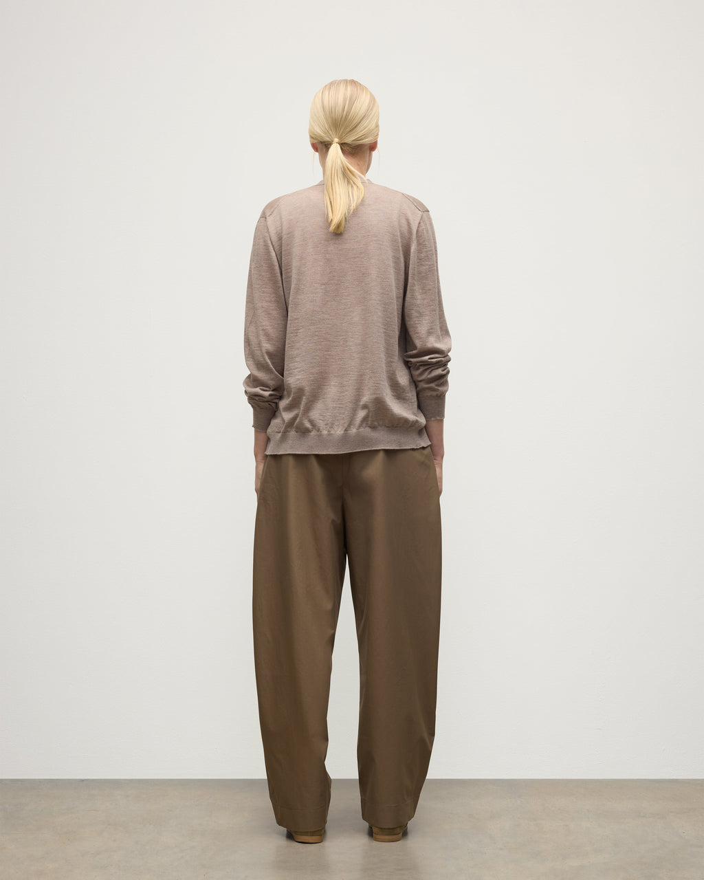 Forsyth Light Brown Superfine Cashmere Cardigan