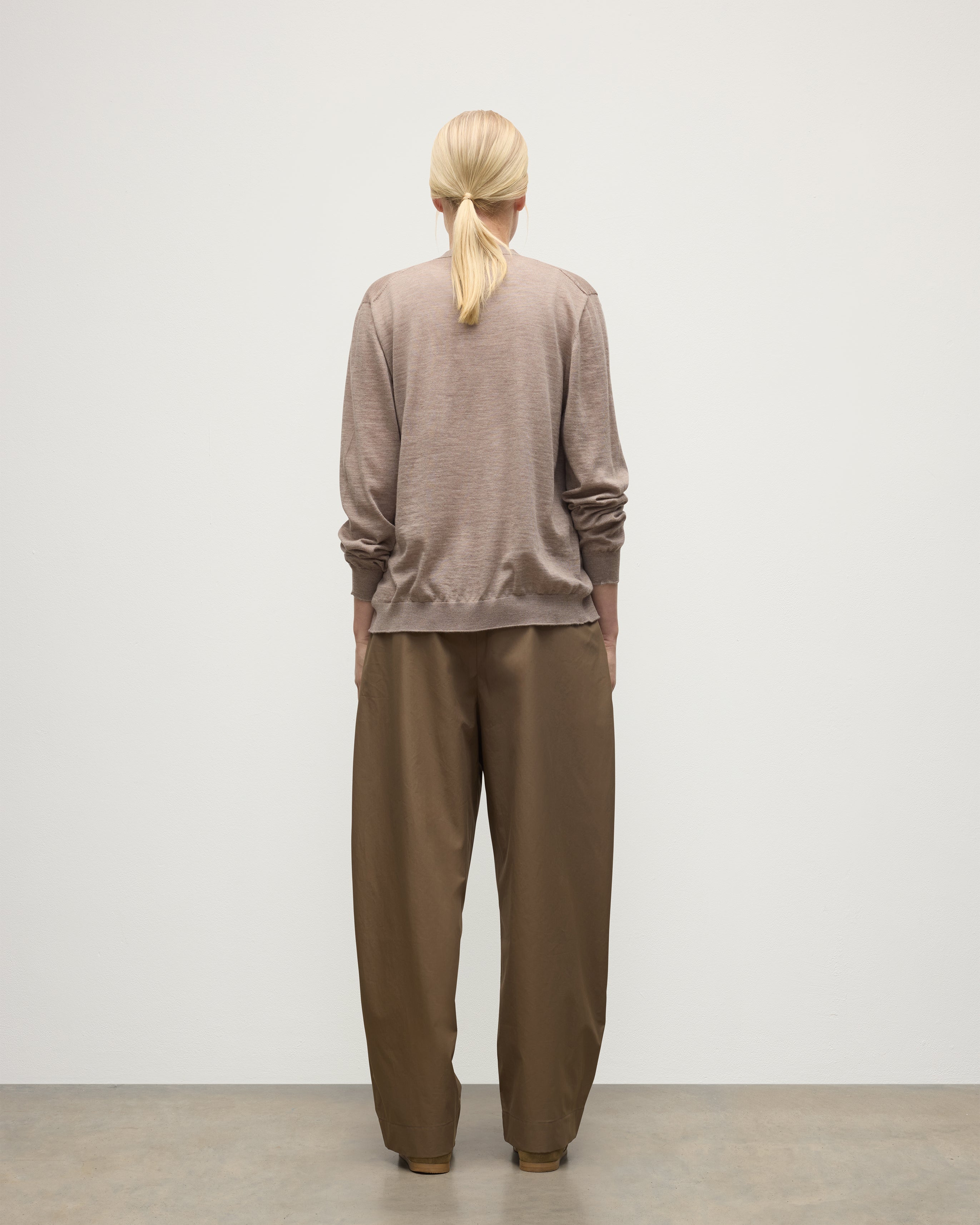 Forsyth Light Brown Superfine Cashmere Cardigan