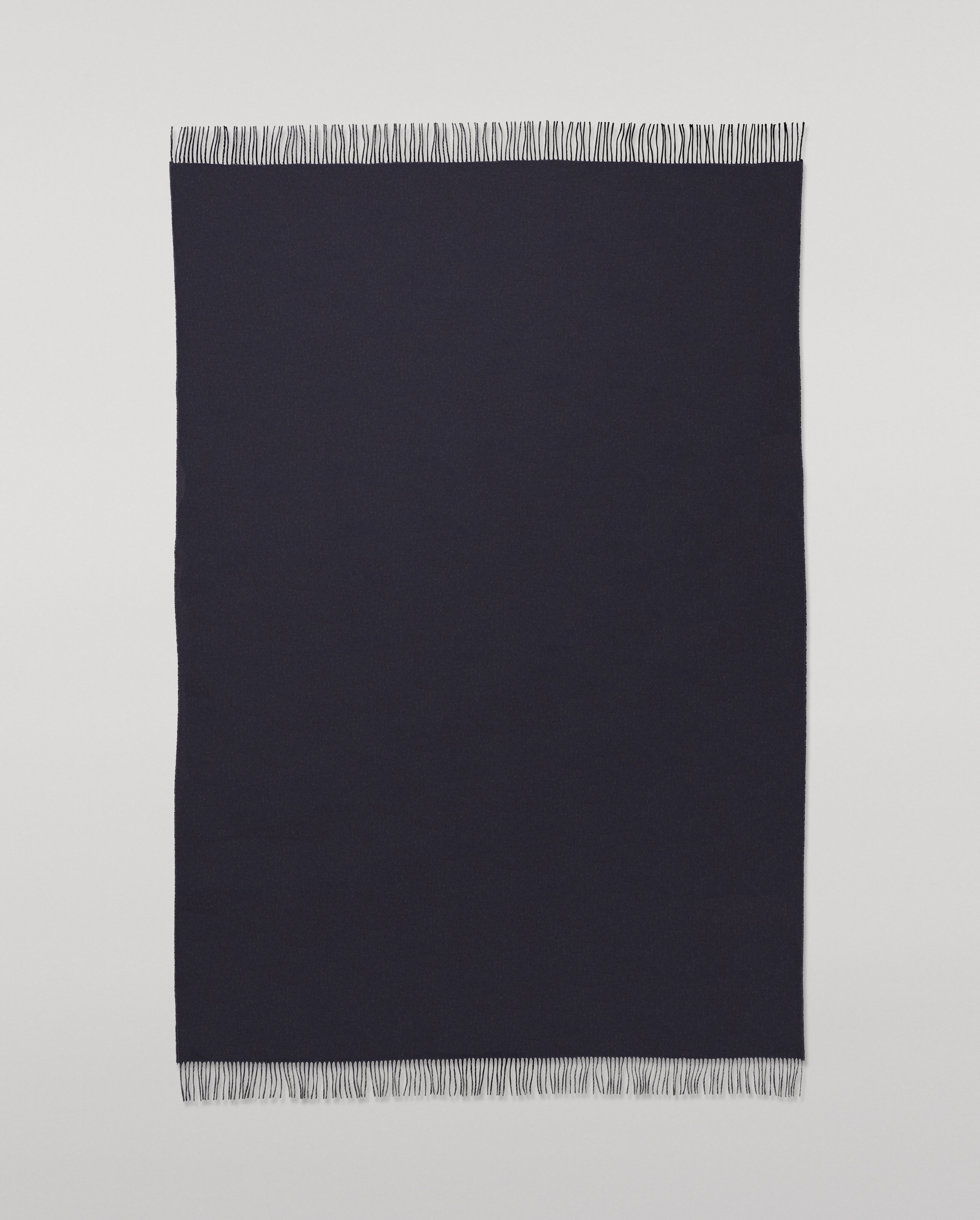 Reversible Navy & Light Grey Cashmere Throw