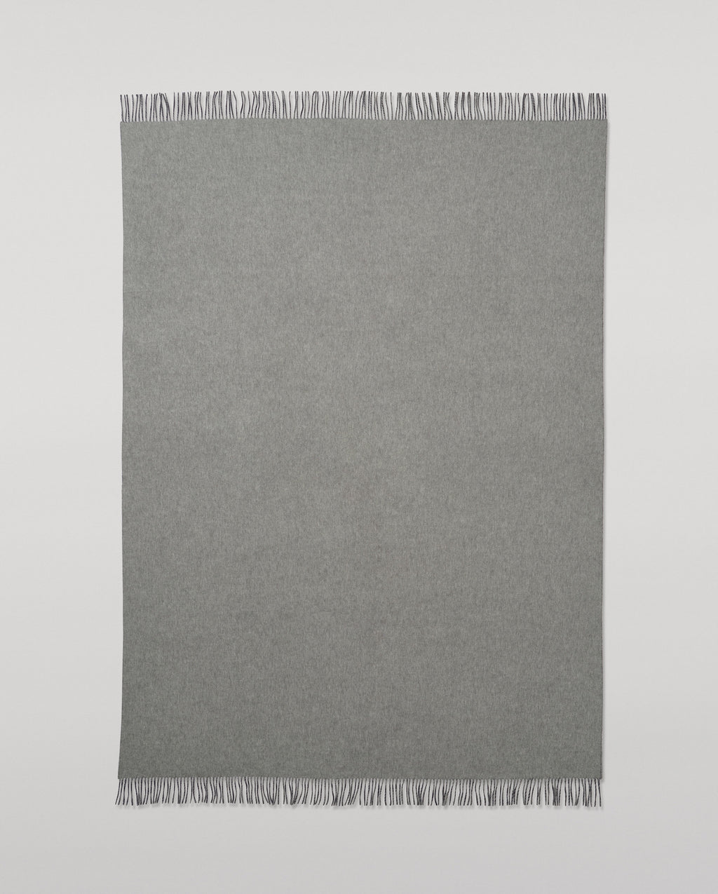 Reversible Navy & Light Grey Cashmere Throw