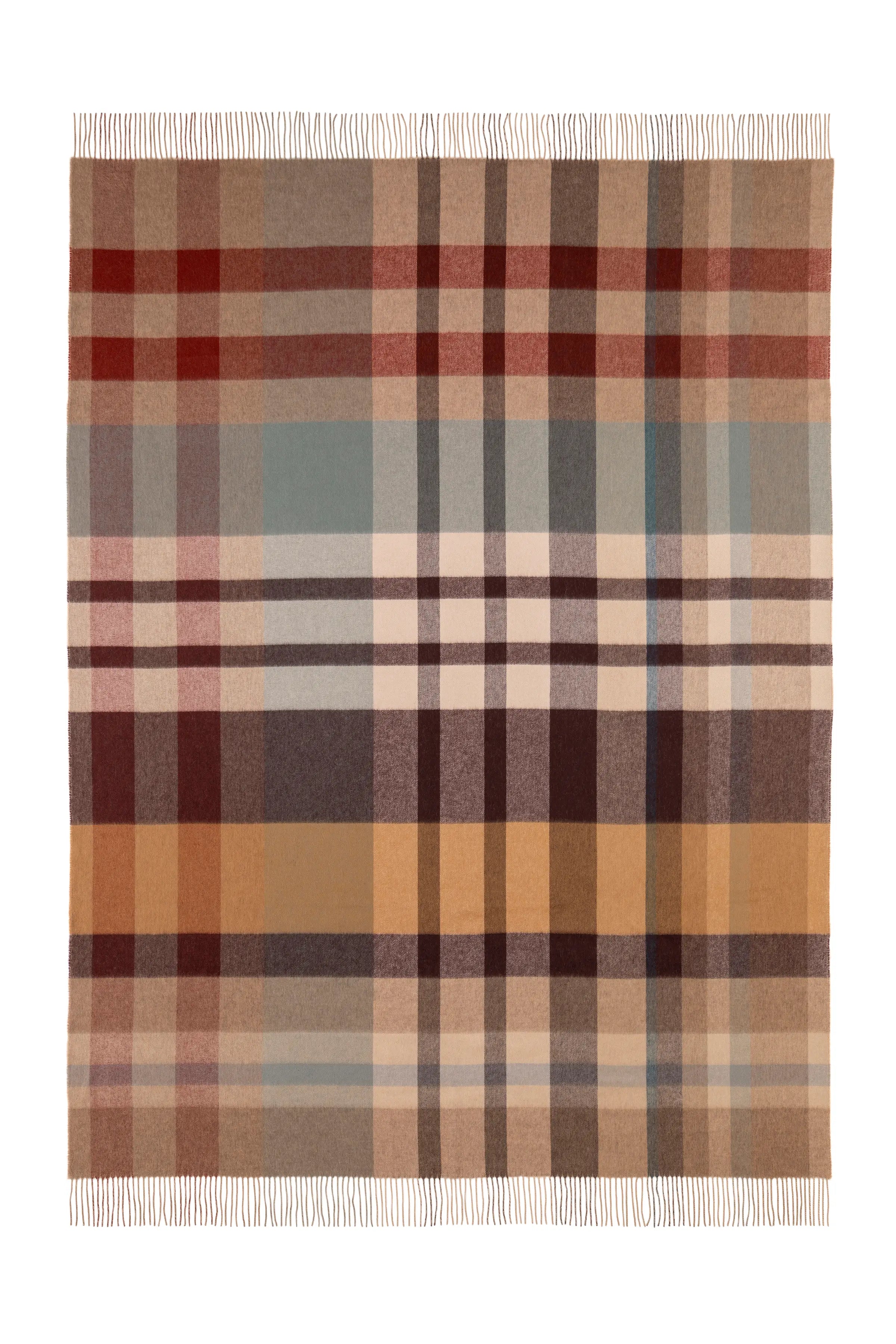 Check Reversible Cashmere Throw in Rowan