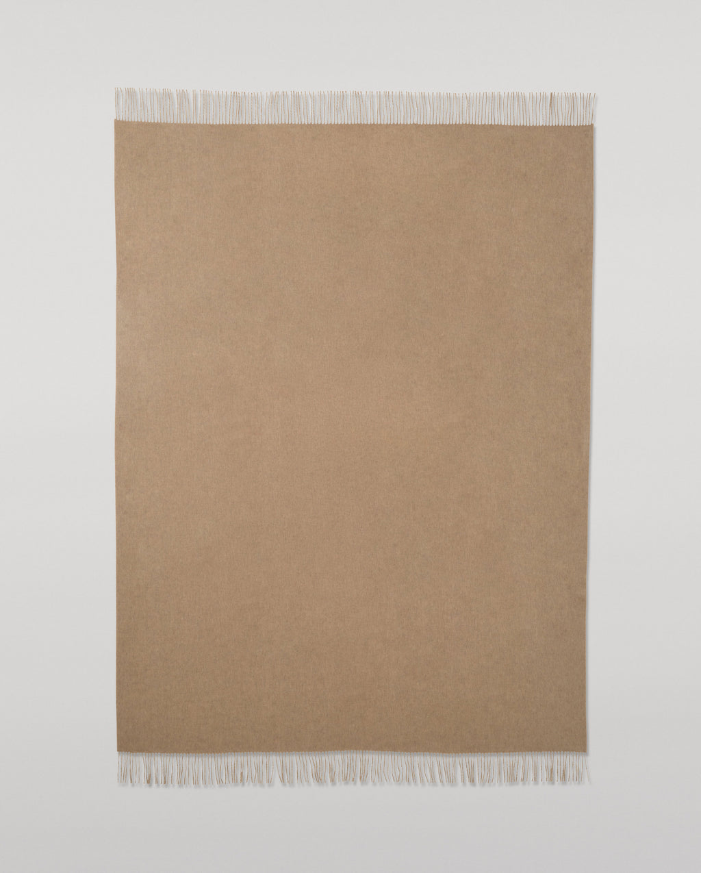 Reversible Brown & Natural Cashmere Throw