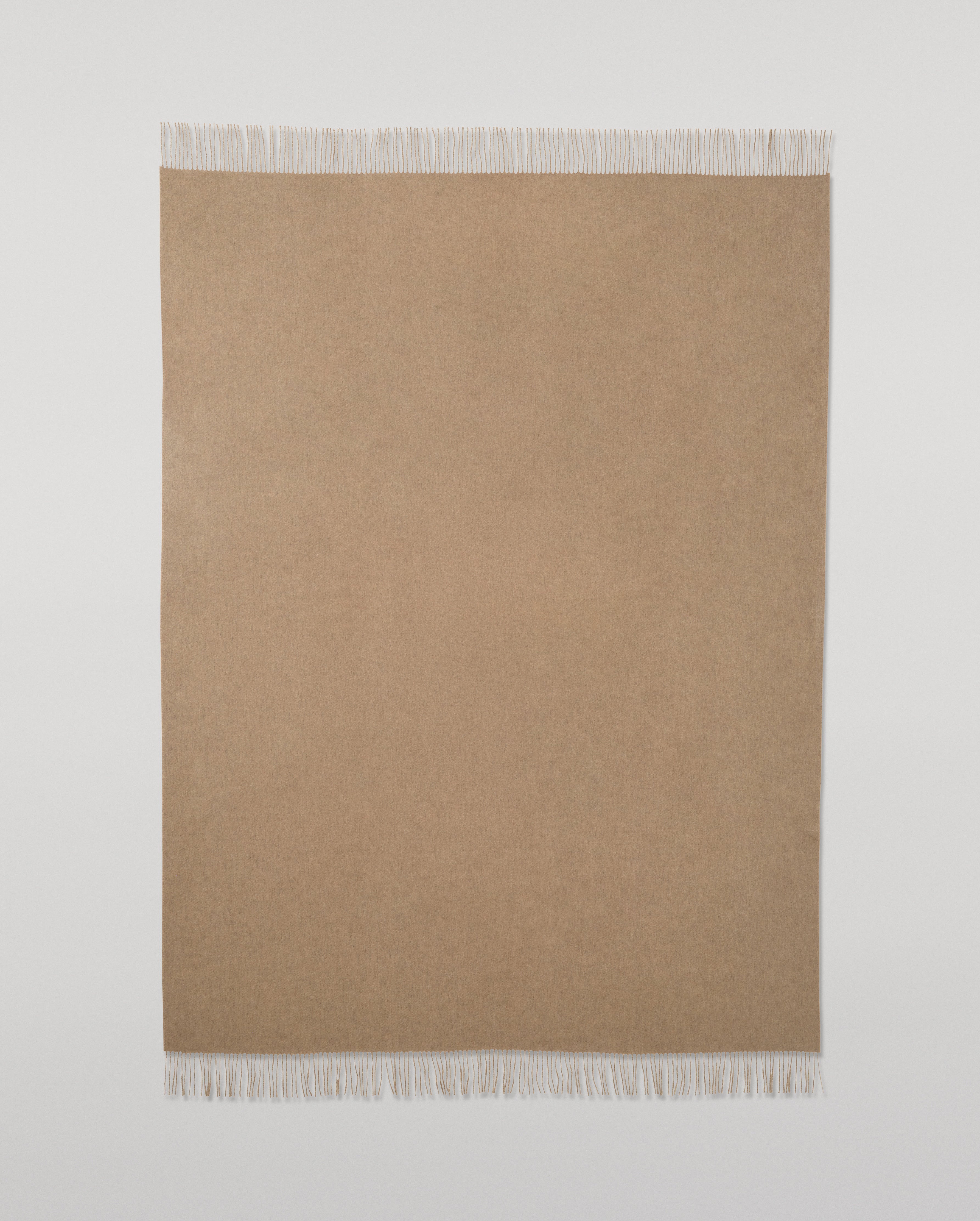 Reversible Brown & Natural Cashmere Throw