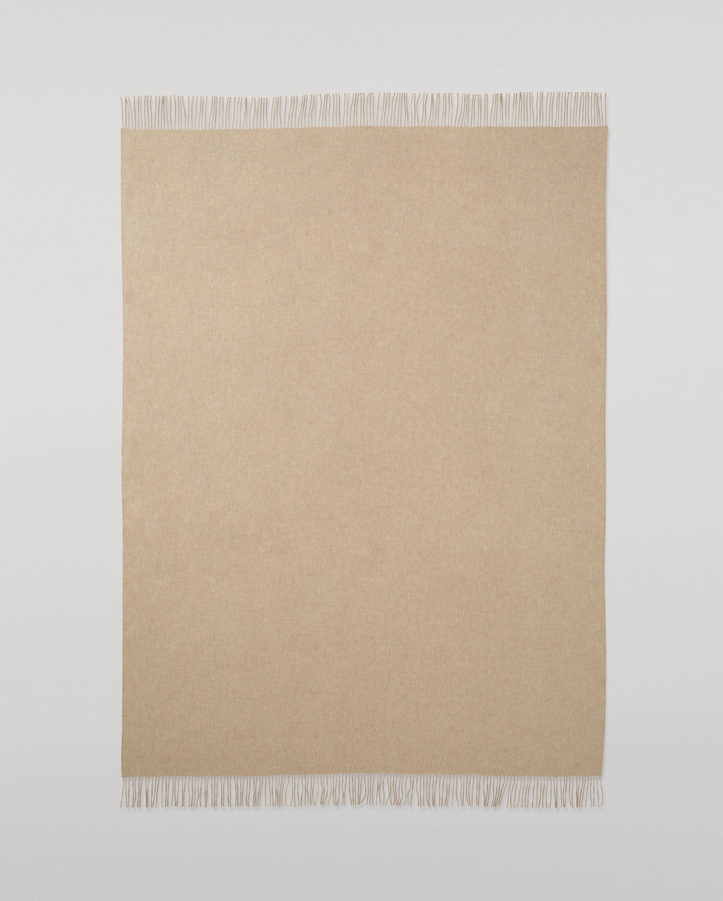 Reversible Brown & Natural Cashmere Throw