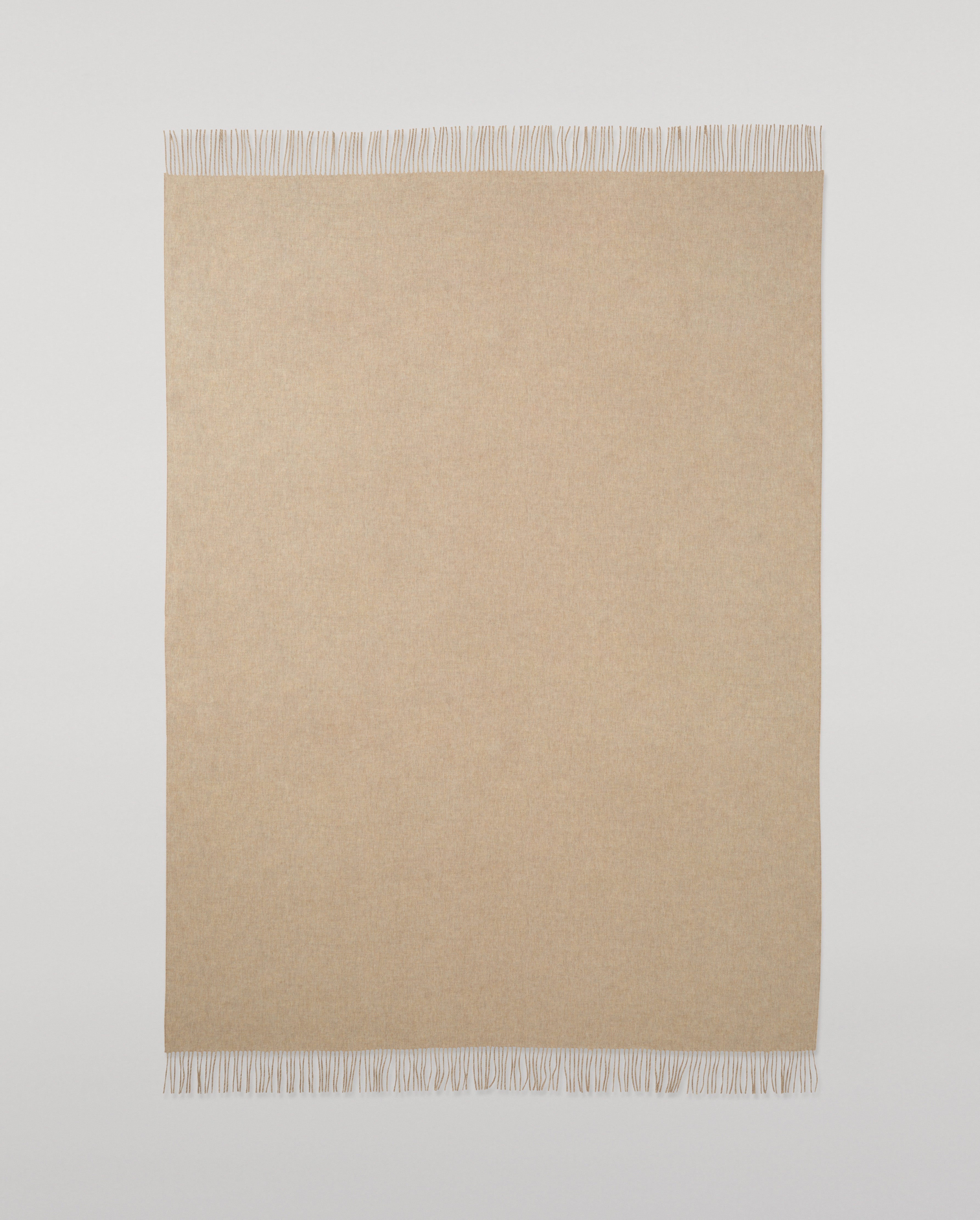 Reversible Brown & Natural Cashmere Throw