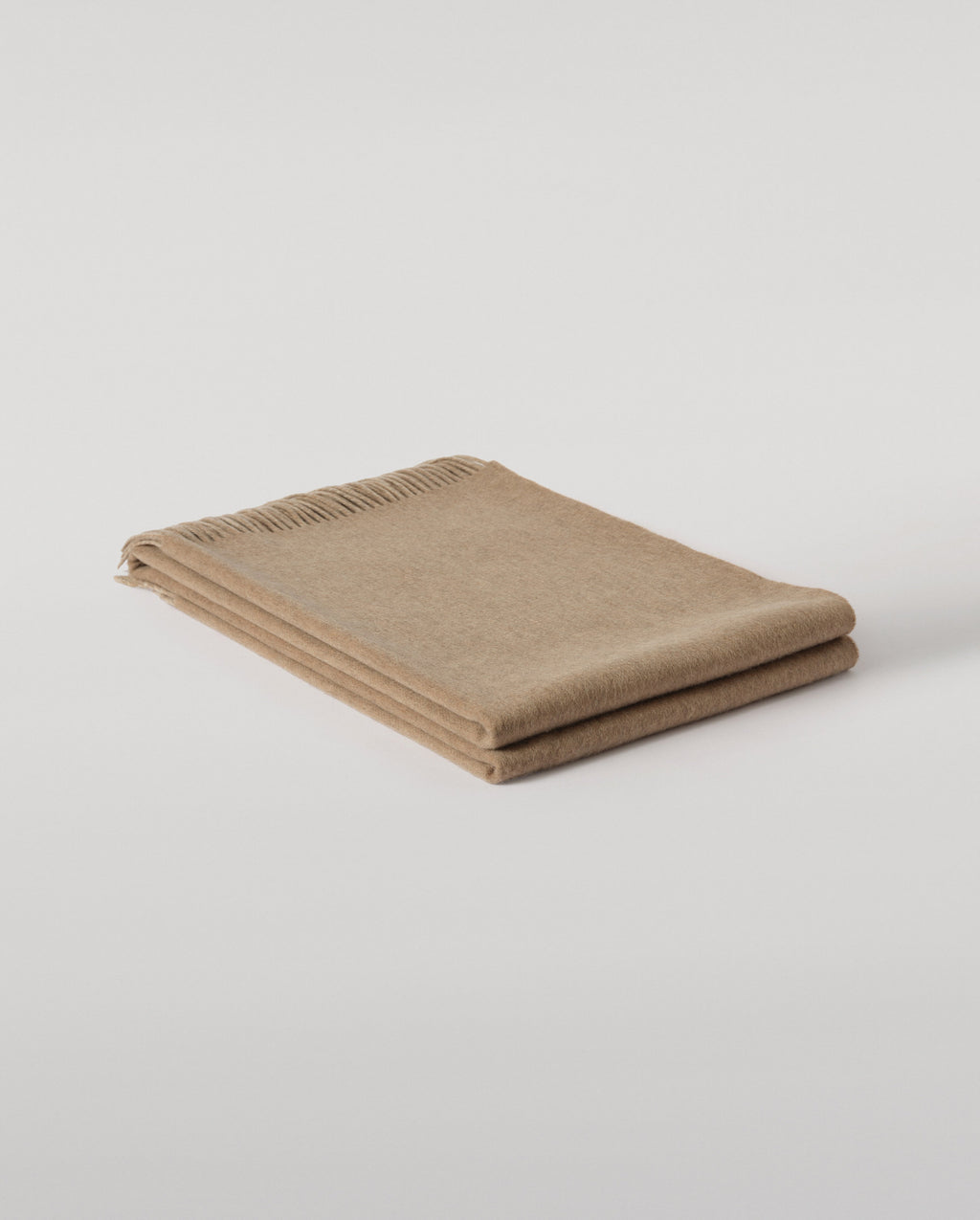 Reversible Brown & Natural Cashmere Throw