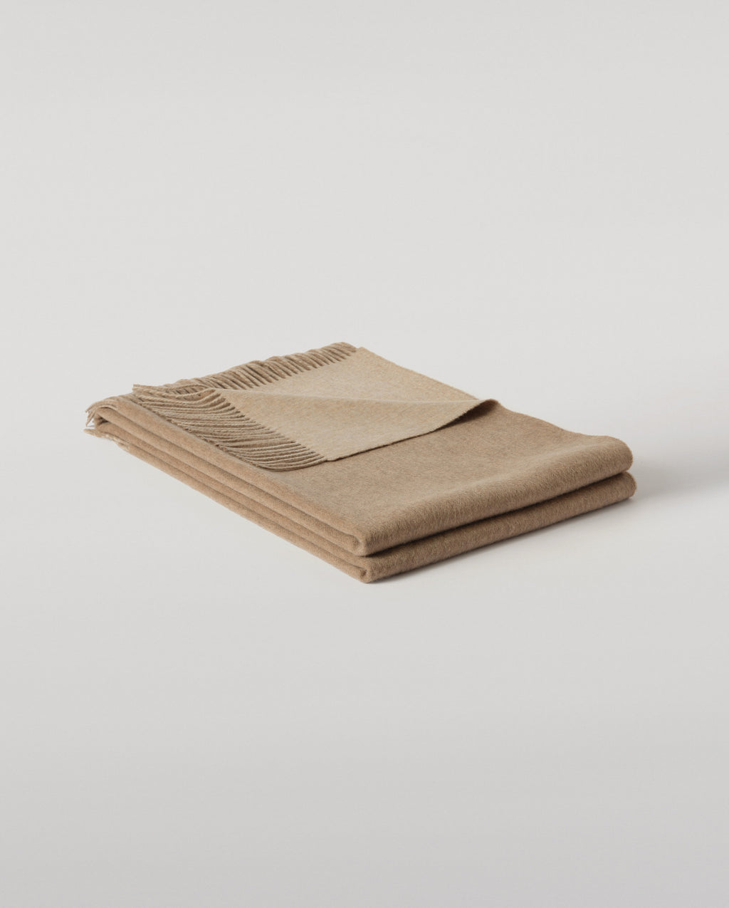 Reversible Brown & Natural Cashmere Throw