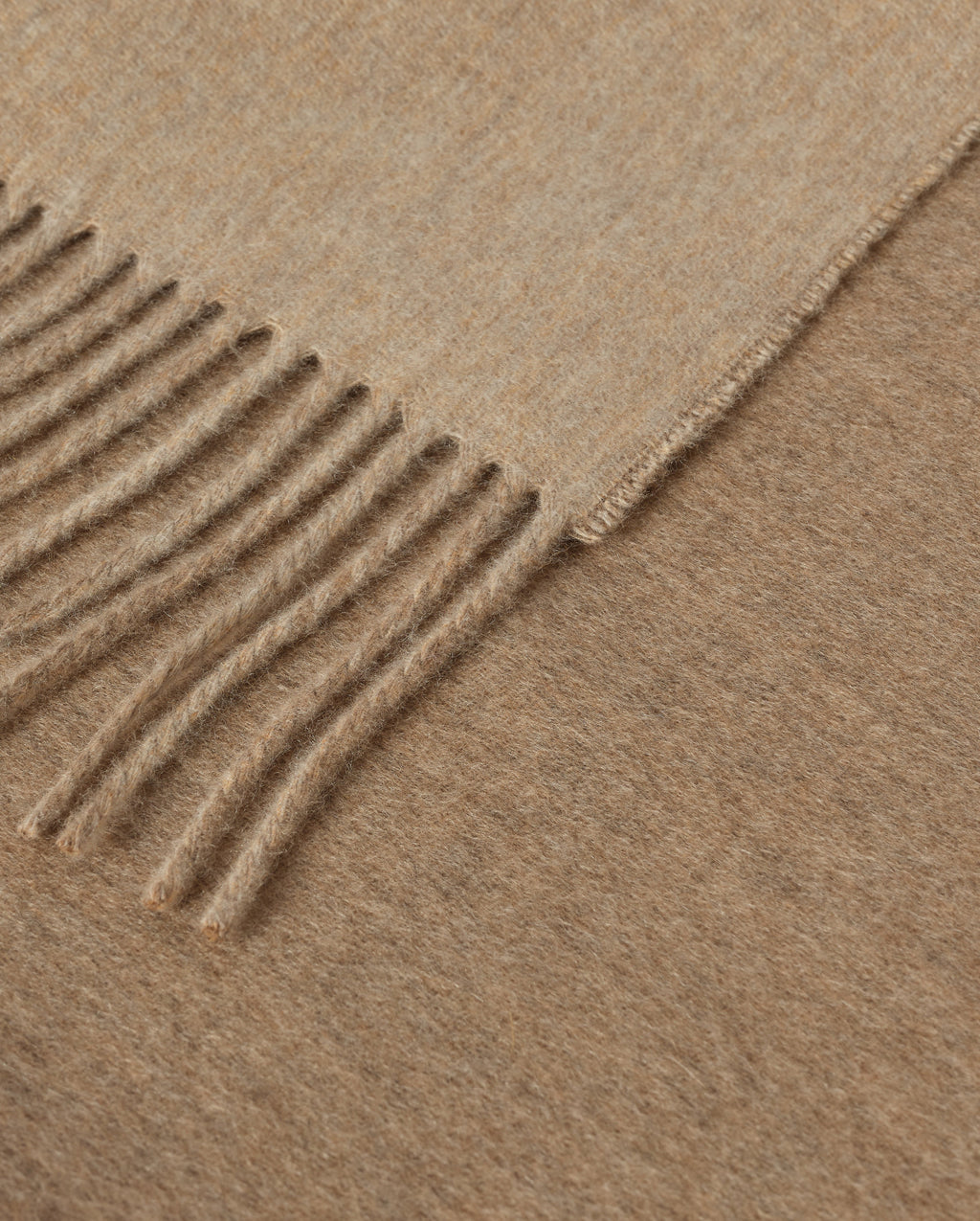 Reversible Brown & Natural Cashmere Throw