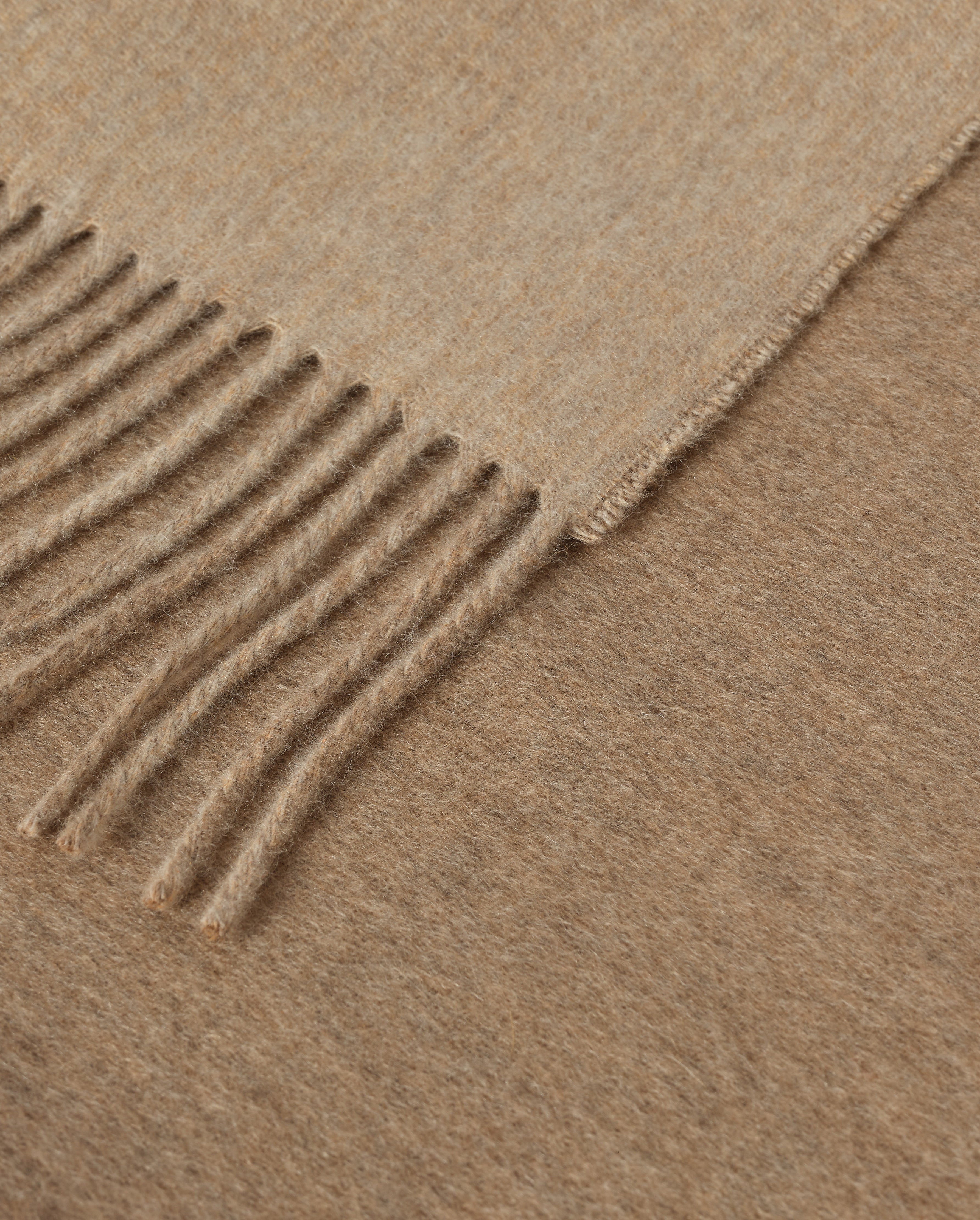 Reversible Brown & Natural Cashmere Throw