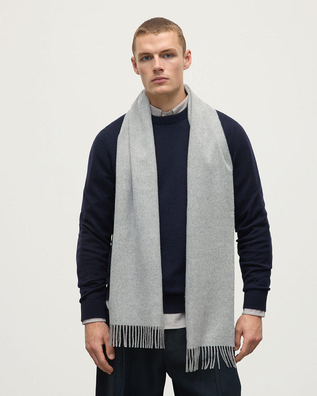 Light Grey Cashmere Scarf