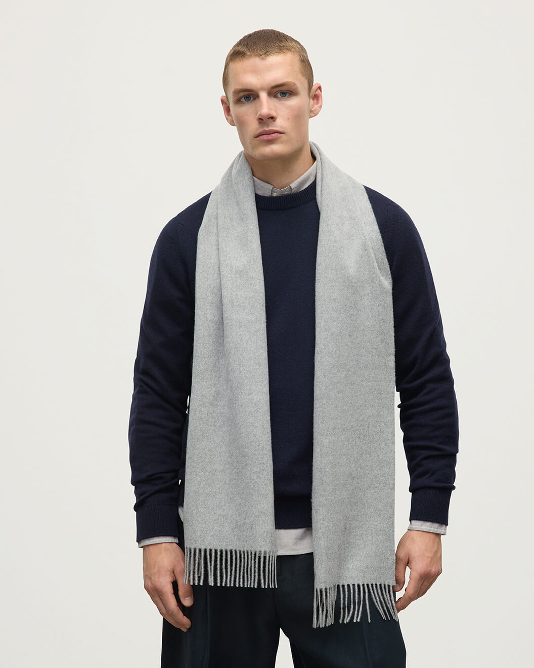 Light Grey Cashmere Scarf