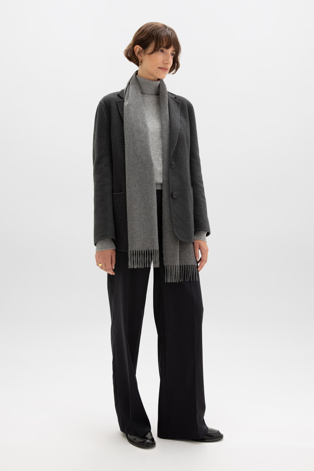 Women's Dark Grey Cashmere Blazer