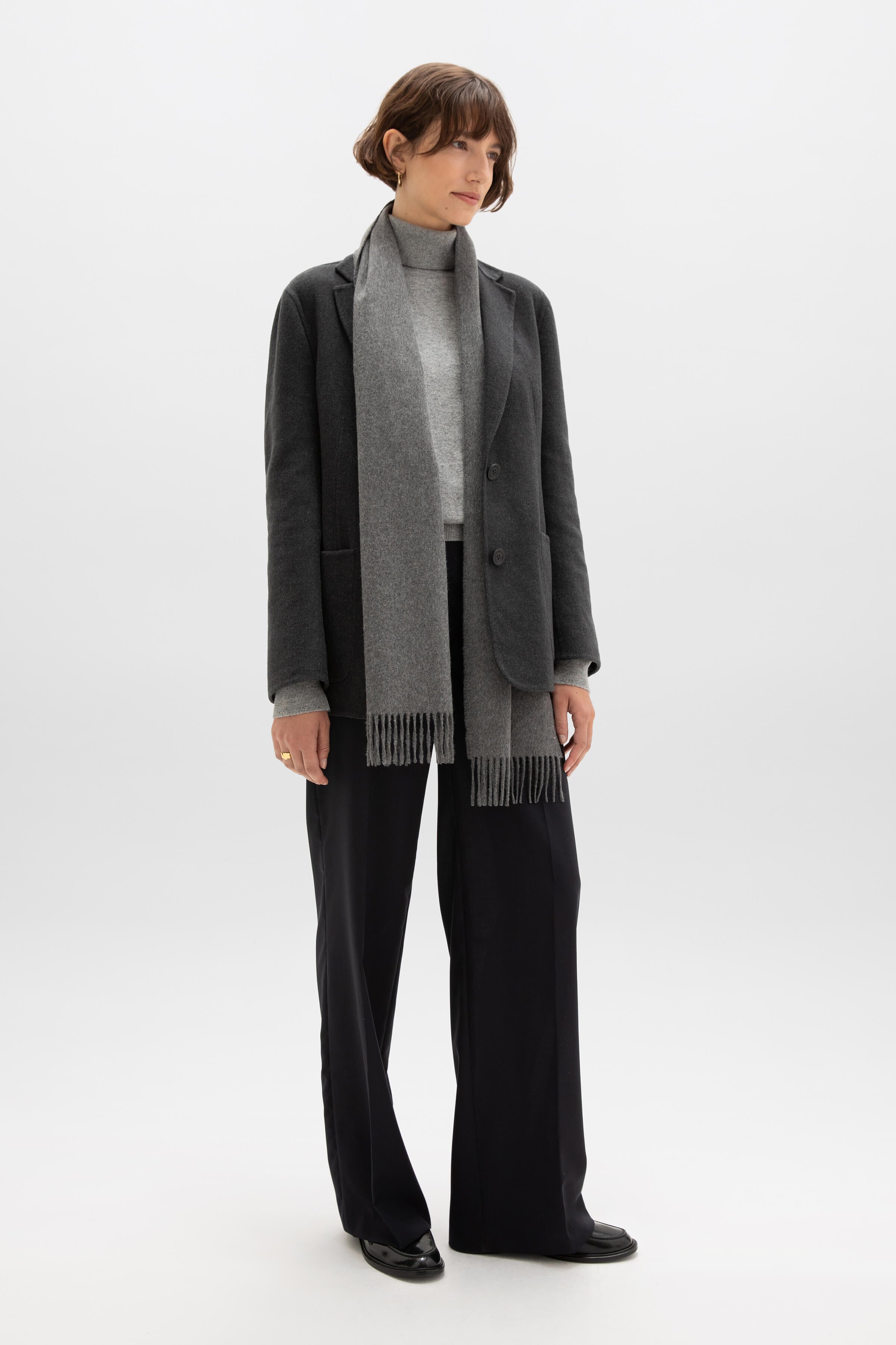Women's Dark Grey Cashmere Blazer