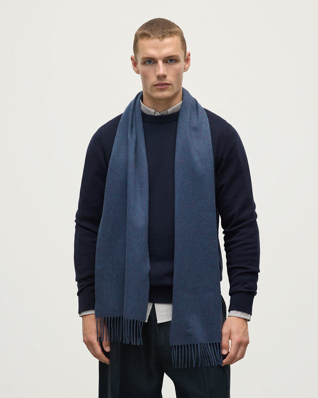 Navy Cashmere Scarf