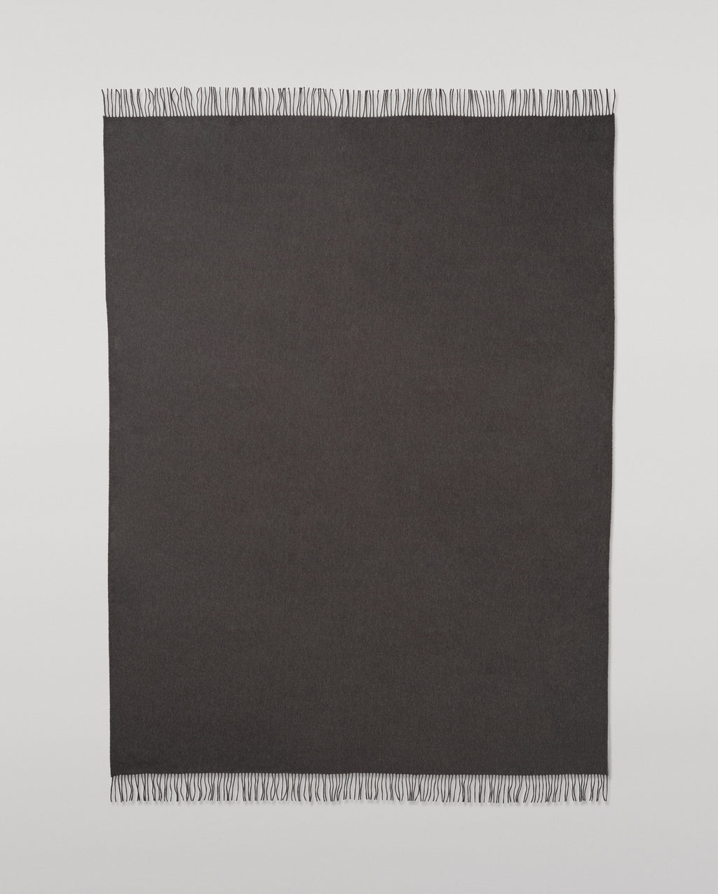 Plain Charcoal Cashmere Throw