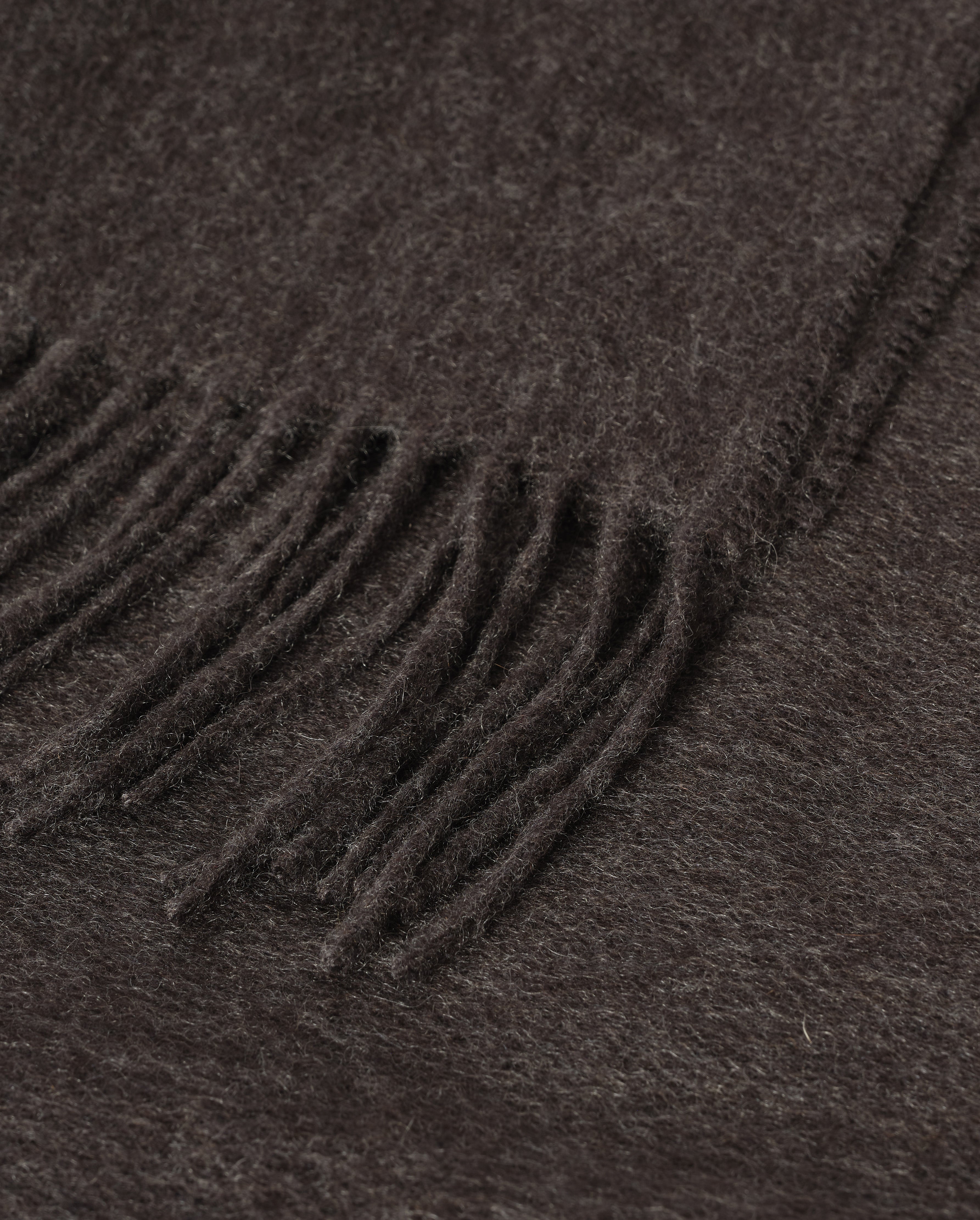 Plain Charcoal Cashmere Throw