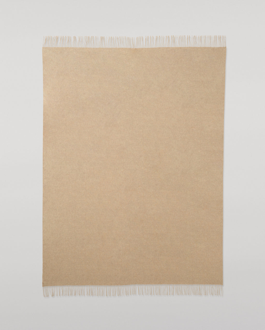 Plain Natural Cashmere Throw