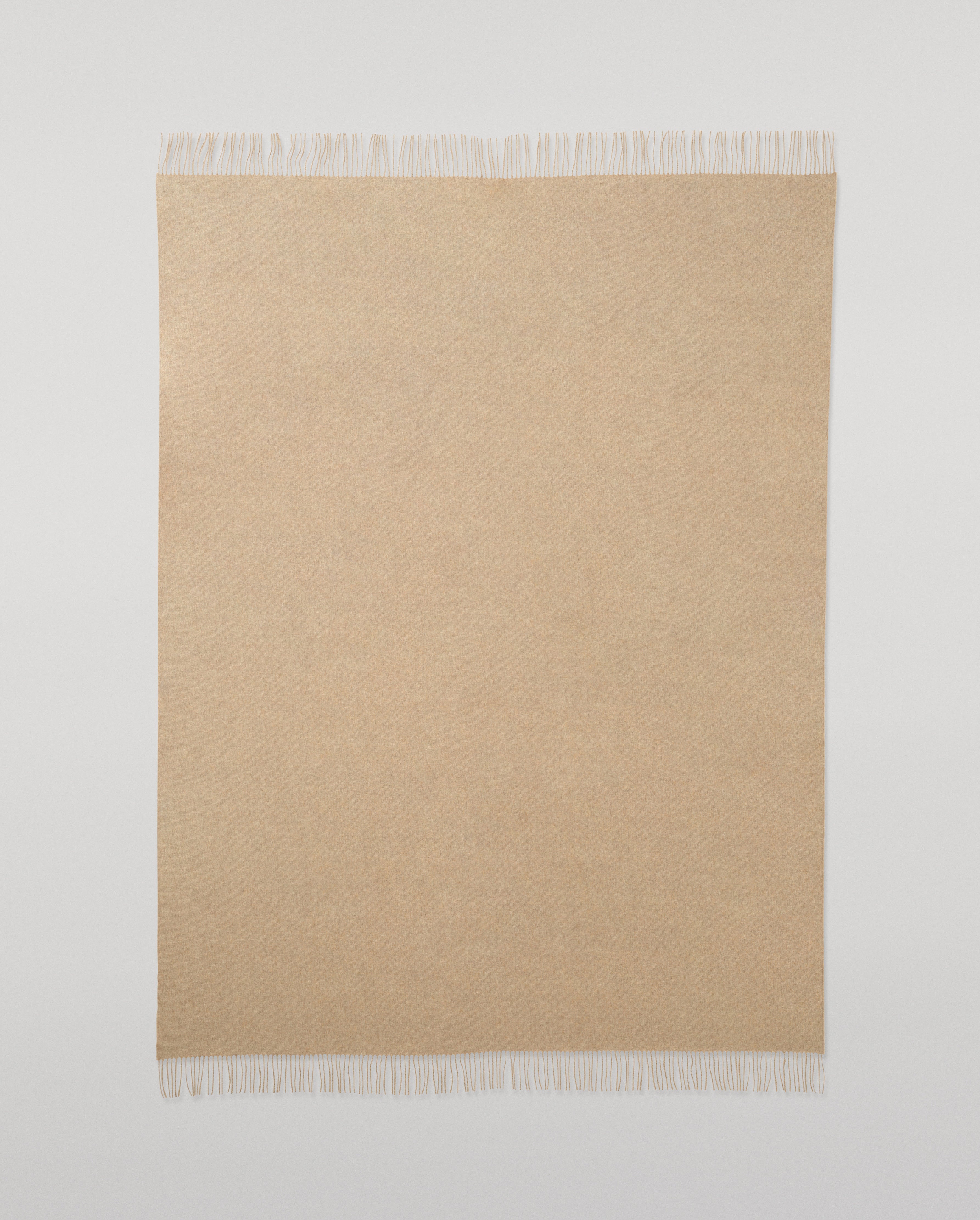 Plain Natural Cashmere Throw