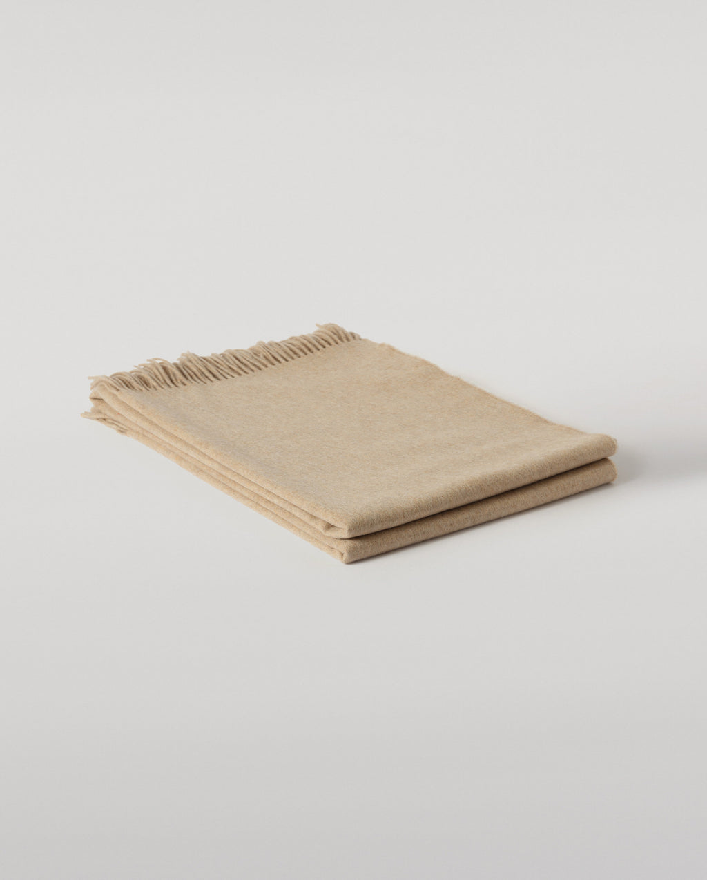Plain Natural Cashmere Throw