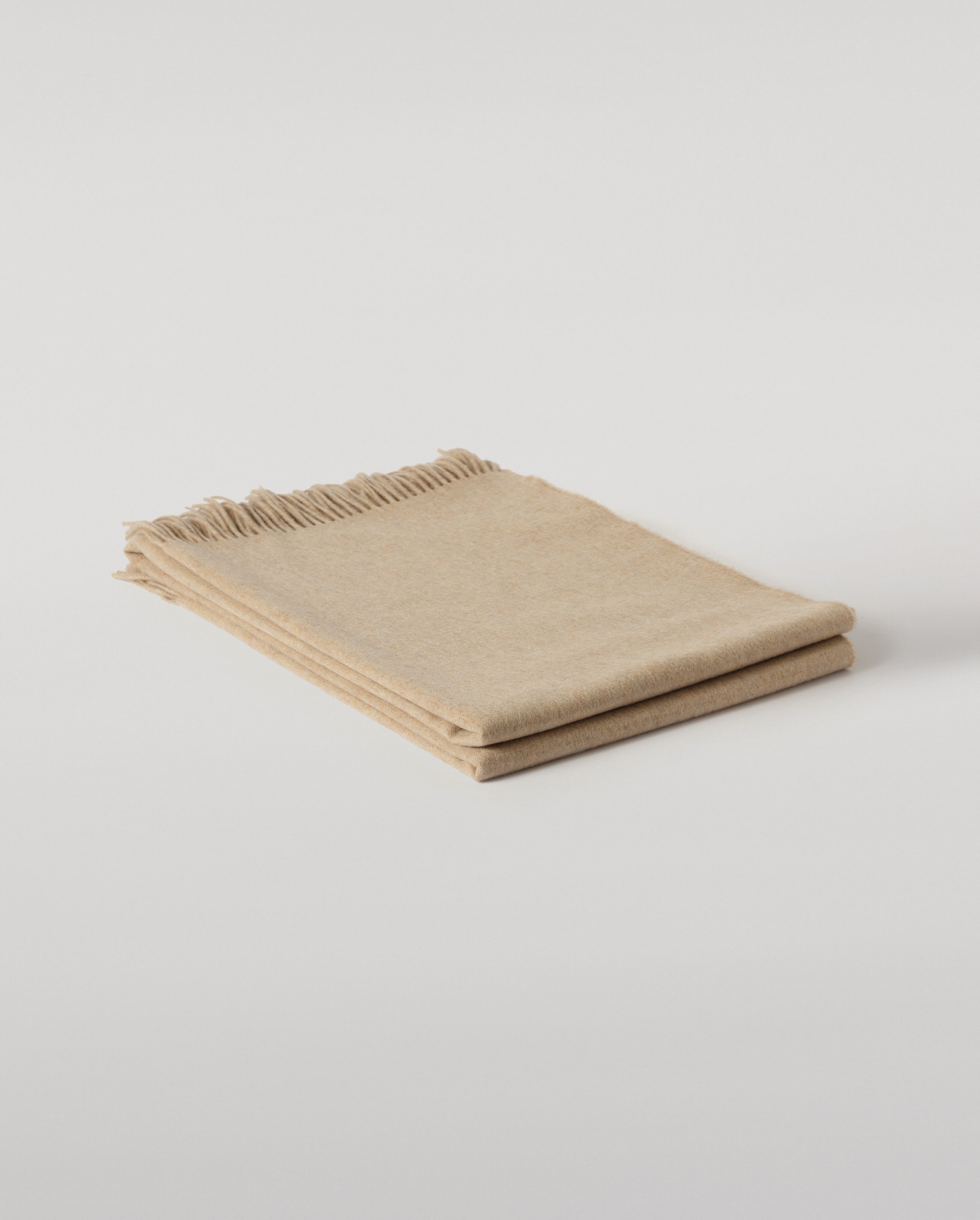 Plain Natural Cashmere Throw