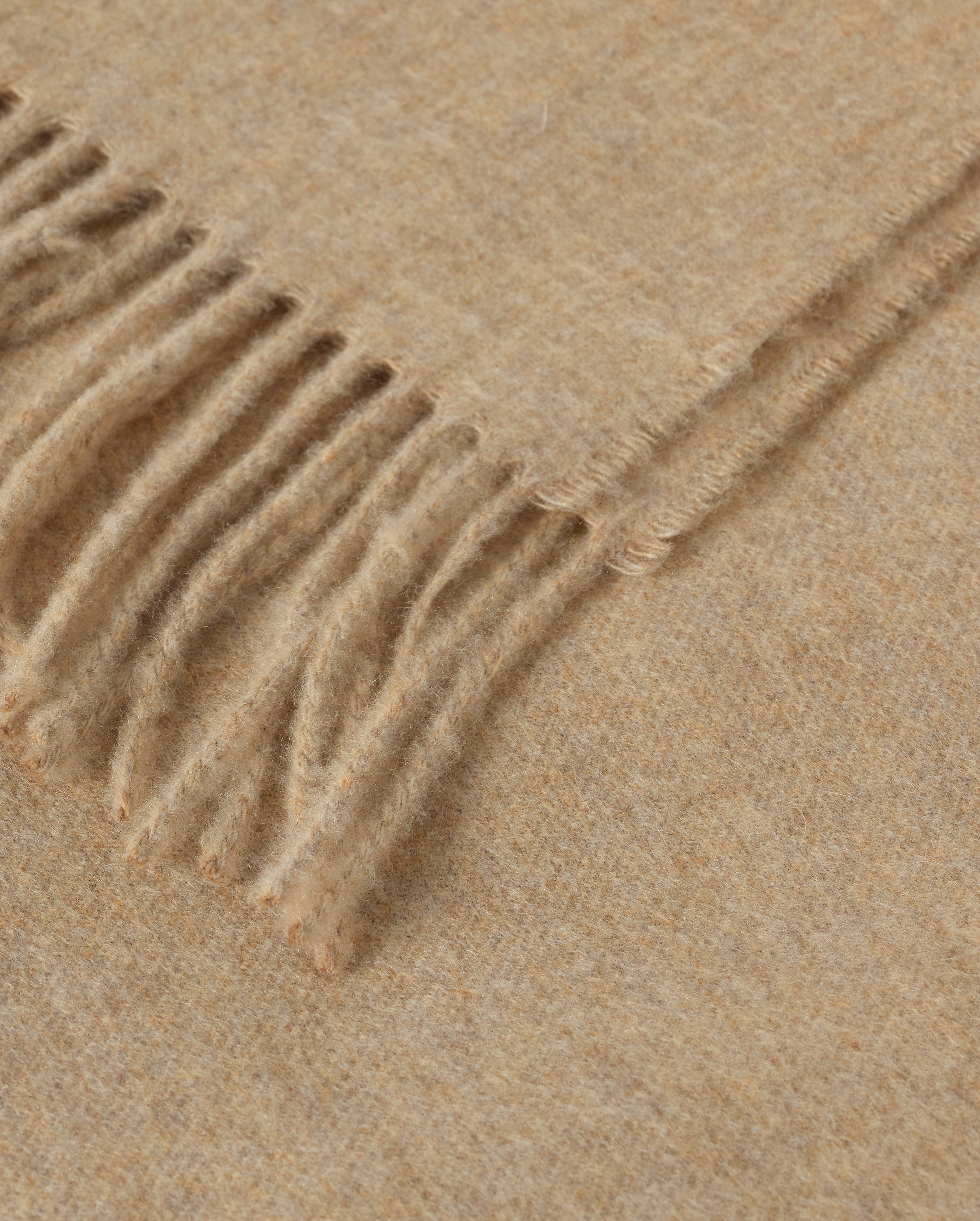 Plain Natural Cashmere Throw