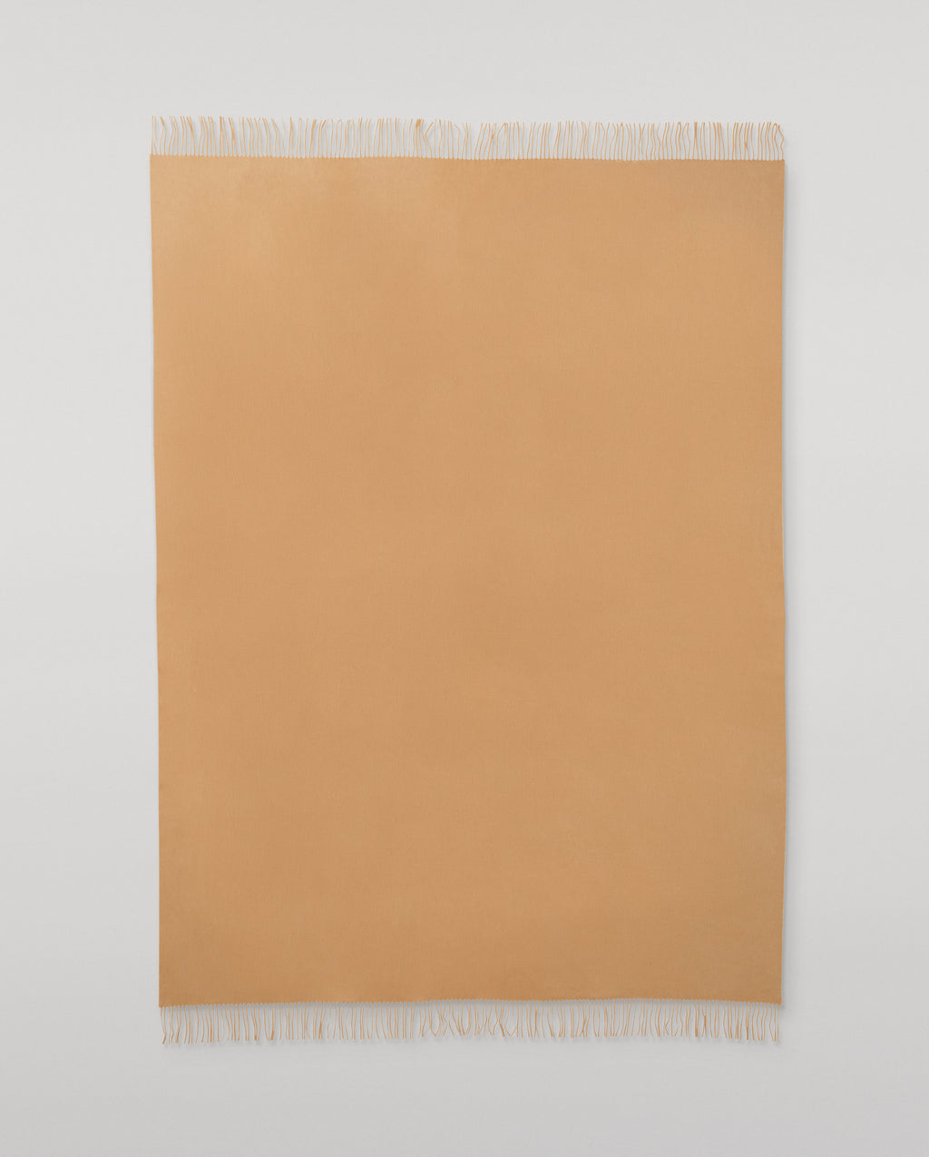 Plain Camel Cashmere Throw