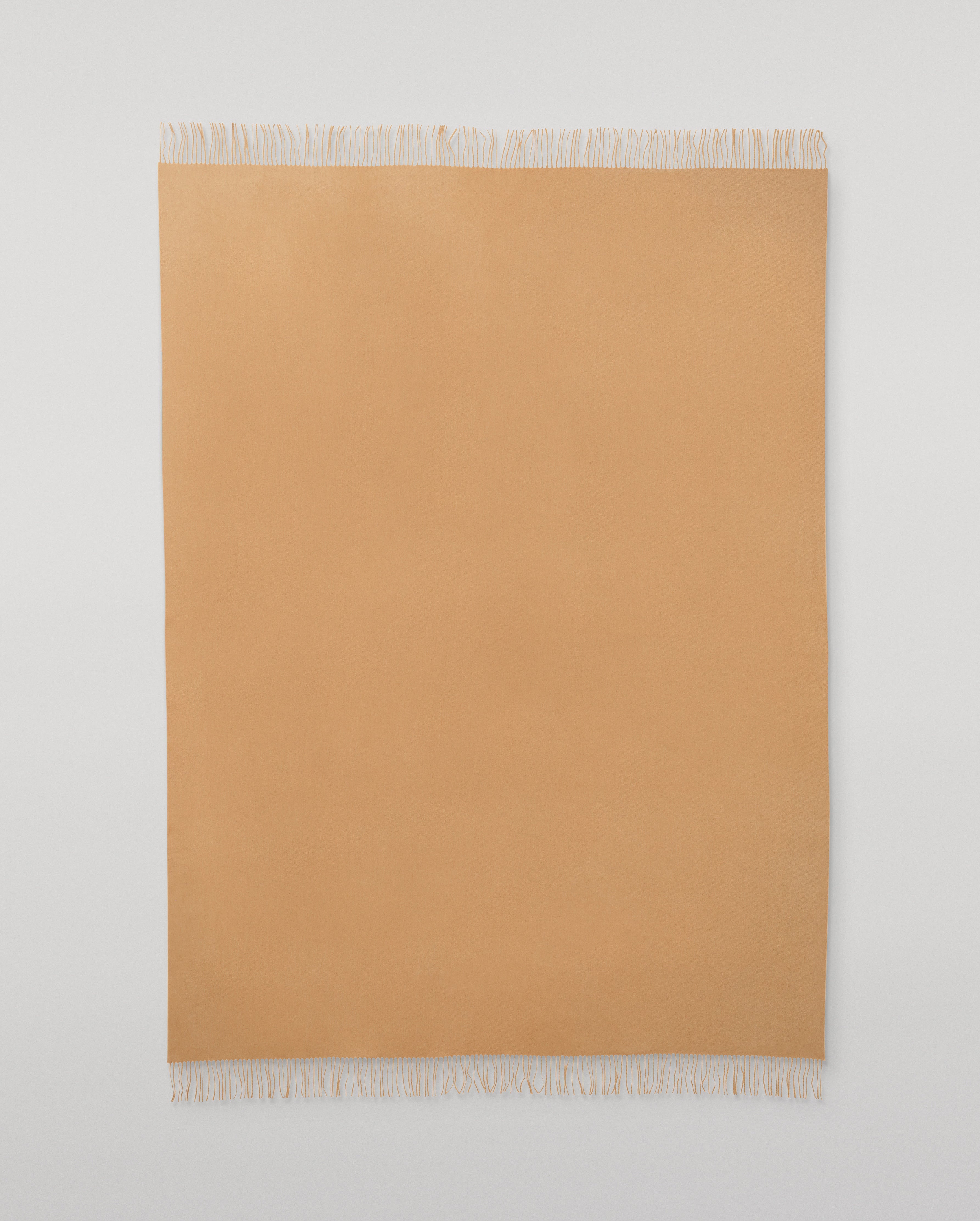 Plain Camel Cashmere Throw