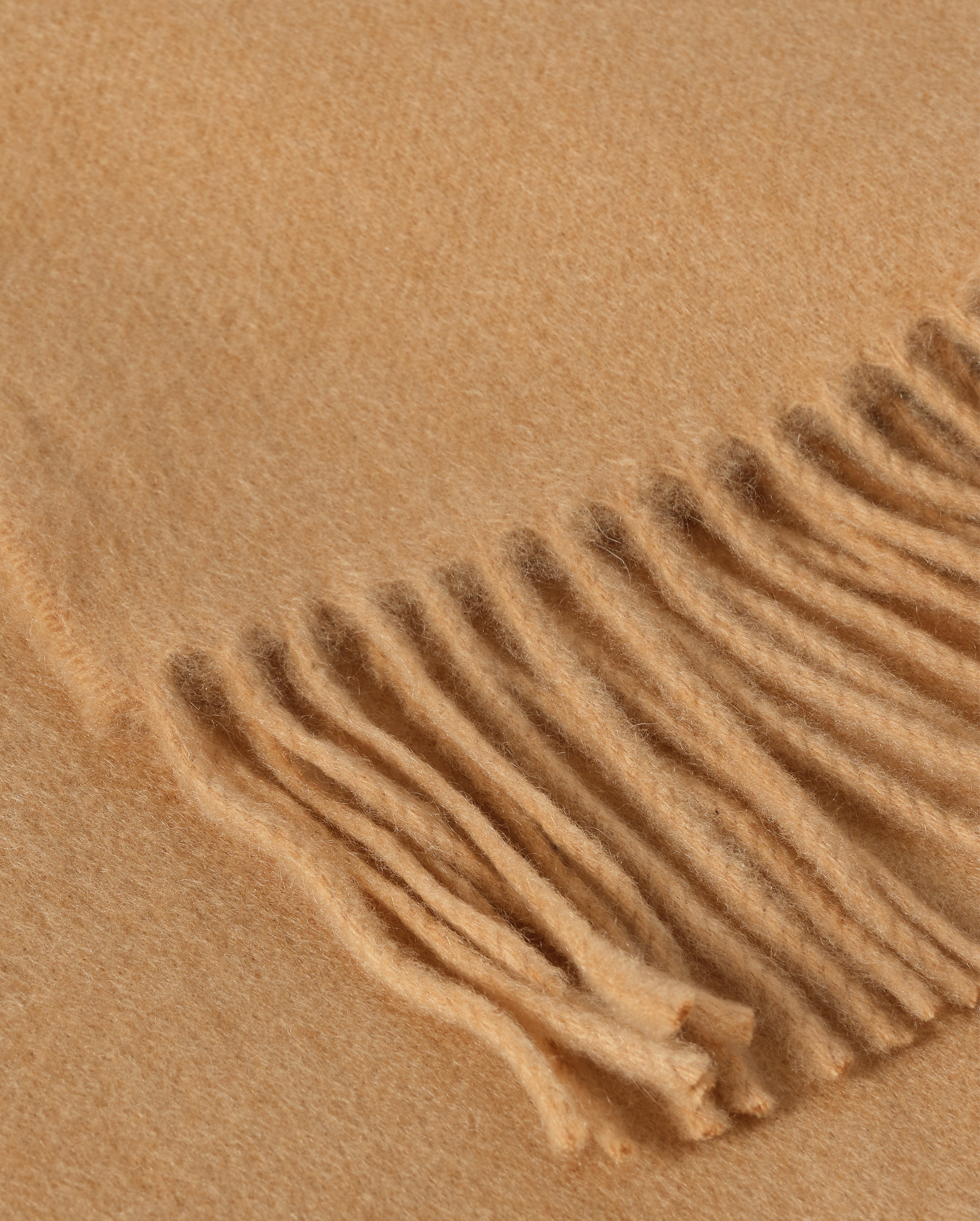 Plain Camel Cashmere Throw