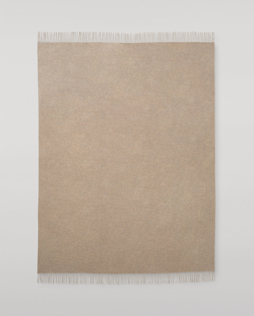 Plain Light Brown Cashmere Throw