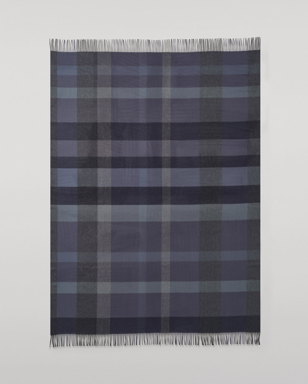 Umbra Blue Cashmere Plaid Throw