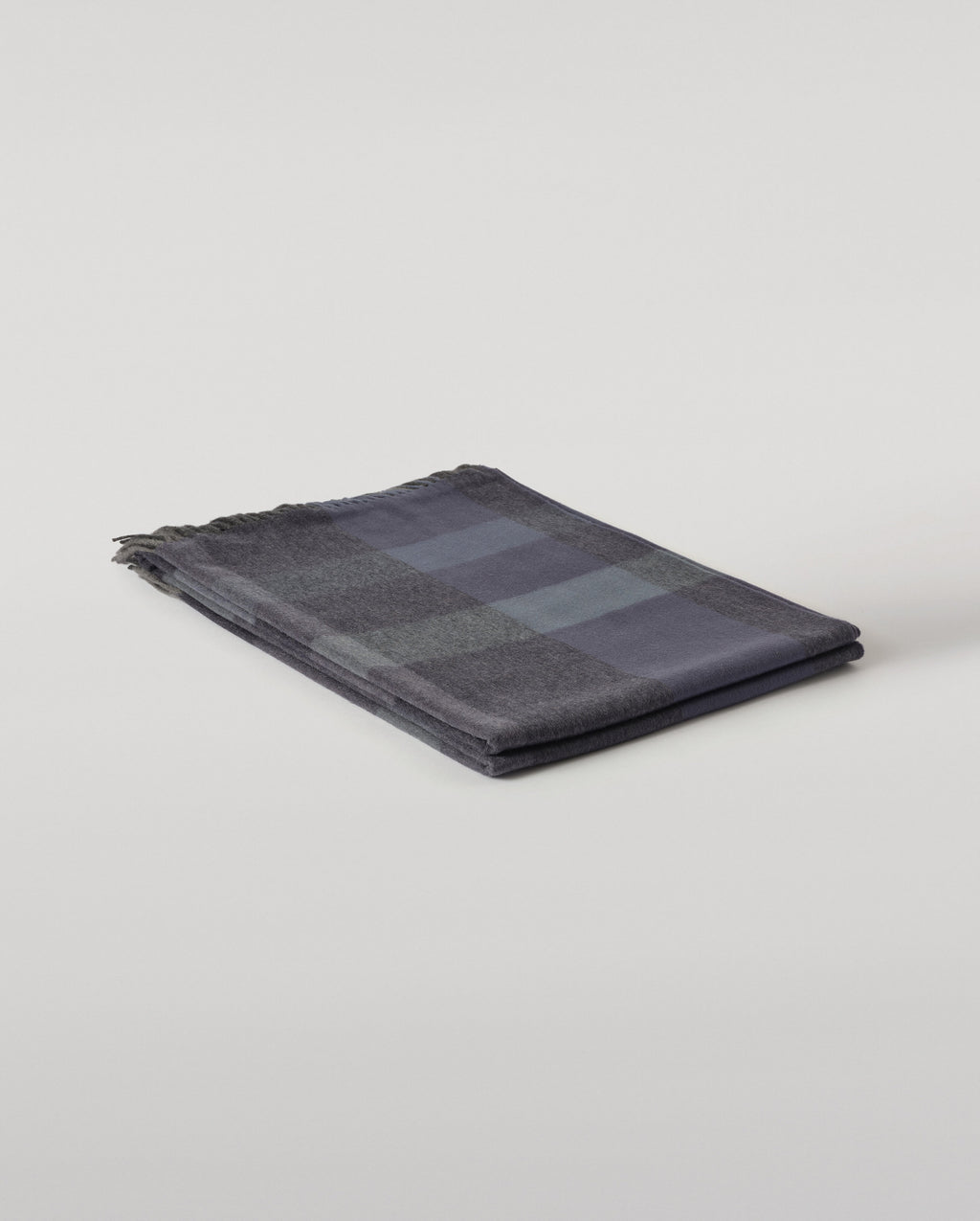Umbra Blue Cashmere Plaid Throw