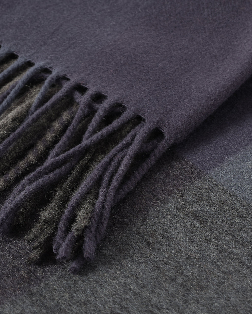 Umbra Blue Cashmere Plaid Throw